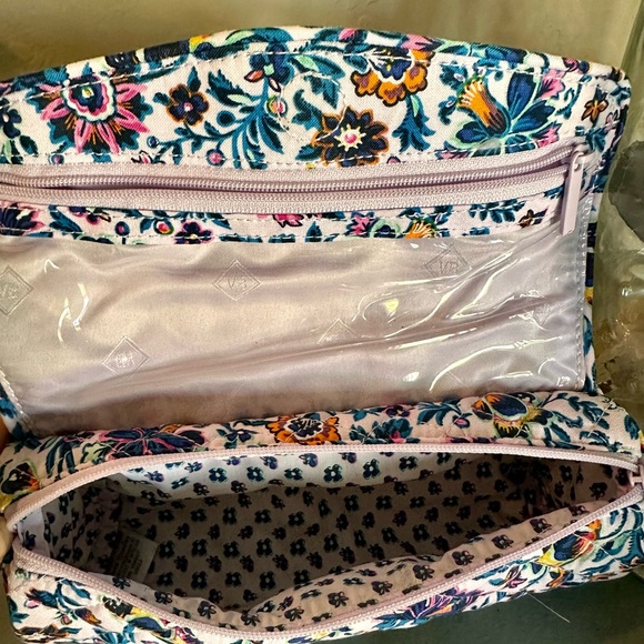 Vera Bradley Floral Cosmetic Bag - Cloud Vine - Picture 3 of 7